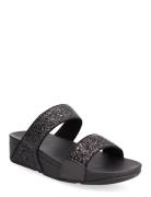 Lulu Glitter Slides Flade Sandaler Black FitFlop