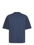 Te_Summerstripes Tops T-Kortærmet Skjorte Navy BOSS