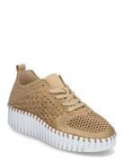 Tulip Embroidery Low-top Sneakers Beige Ilse Jacobsen