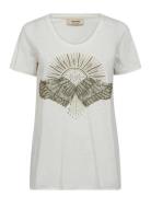 Mmnadine O-Ss Deco Tee Dresses T-shirt Dresses White MOS MOSH