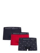 Boat Print Trunk 3-Pack Boxershorts Navy GANT