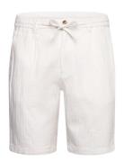 Linen Blend Herringb Short Bottoms Shorts Casual White Lindbergh