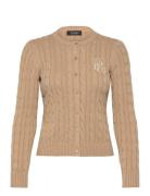 Cable-Knit Cotton Cardigan Tops Knitwear Cardigans Beige Lauren Ralph ...