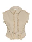 Gzcatia Sl Shirt Tops Shirts Short-sleeved Beige Gestuz