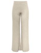 Onpseren Hw Rib Str Pnt Noos Bottoms Trousers Wide Leg Cream Only Play