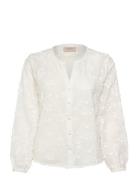 Blouse From Freequent In A Light Material With Allover 3D Floral Embro...