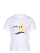 Gant Sailing Graphic T-Shirt Tops T-Kortærmet Skjorte White GANT