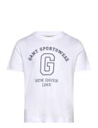 Gant Sportswear Arch T-Shirt Tops T-Kortærmet Skjorte White GANT