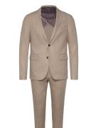 Linen Structure Suit Bottoms Trousers Linen Trousers Beige Lindbergh