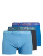 Jacpete Solid Trunks 3 Pack Boxershorts Blue Jack & J S