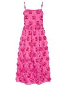 Yasrossie Strap Midi Dress - Ka Event Knælang Kjole Pink YAS
