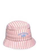 Striped Bucket Hat Accessories Headwear Hats Bucket Hats Pink Mango