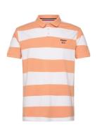 Mick Block Striped Pique Designers Polos Short-sleeved Orange Sebago