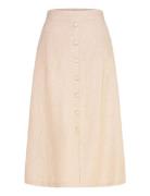 Fqlava-Skirt Skirts Knee-length & Midi Skirts Beige FREE/QUENT