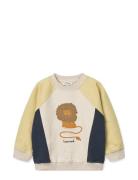 Aude Placement Sweatshirt Tops Sweatshirts & Hoodies Sweatshirts Cream...