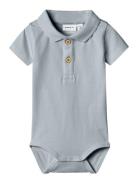 Nbmhofman Ss Polo Body Bodies Short-sleeved Blue Name It