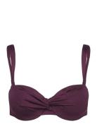 Costa Ub Swimwear Bikinis Bikini Tops Bandeau Bikinitops Purple Hunkem...