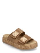 Slip-In Shoes Mules & Slip-ins Flat Mules Brown Gabor