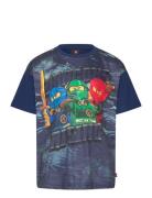 Lwtaffy 302 - T-Shirt S/S Tops T-Kortærmet Skjorte Navy LEGO Kidswear