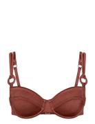 Midnight Swim W Swimwear Bikinis Bikini Tops Wired Bikinitops Brown Tr...