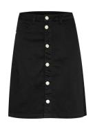 Cralma Skirt Kort Nederdel Black Cream