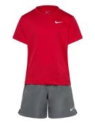 Ws-Woven Short Set Sets Sets With Short-sleeved T-shirt Multi/patterne...