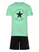 Ks-Knit Short Set Sets Sets With Short-sleeved T-shirt Black Converse