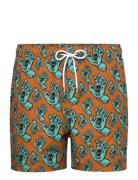 Hands All Over Swimshort Badeshorts Orange Santa Cruz
