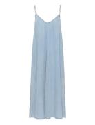 Nellymw Strap Dress Maxikjole Festkjole Blue My Essential Wardrobe