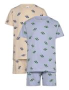 Pyjama Tee Shorts Racer Cars 2 Pyjamassæt Multi/patterned Lindex