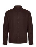 Anf Mens Wovens Tops Shirts Linen Shirts Brown Abercrombie & Fitch