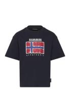 K S-Sella Ss Tops T-Kortærmet Skjorte Black Napapijri