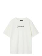 Nlmfino Ss L Top Tops T-Kortærmet Skjorte White LMTD