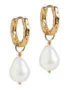 Significant Pearl Hoops Accessories Jewellery Earrings Hoops Gold Enam...