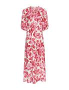 Mschedrina 2/4 Dress Aop Knælang Kjole Red MSCH Copenhagen