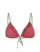 Bloflora Bella Frill Bikini Top Bikinitop Red Becksöndergaard
