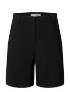 Slfvienna Hw Wide Shorts Bottoms Shorts Chino Shorts Black Selected Fe...