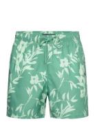 Medium Drawstring Print Badeshorts Green Tommy Hilfiger