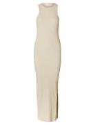 Slfanna Sl Ankle Tank Dress Maxikjole Festkjole Cream Selected Femme
