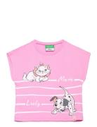 T-Shirt Tops T-Kortærmet Skjorte Pink United Colors Of Benetton