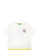 T-Shirt Tops T-Kortærmet Skjorte White United Colors Of Benetton