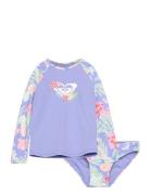 Tropical Story Ls Lycra Set Sets Sets With Long-sleeved T-shirt Multi/...