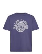 Logo Cotton Jersey Tee Tops T-Kortærmet Skjorte Blue Ralph Lauren Kids