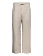 Noah Drape Linen Pants Bottoms Trousers Casual Beige J. Lindeberg