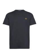 Tennis Graphic Tee Tops T-Kortærmet Skjorte Navy Fred Perry
