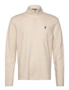 Jacquard Quarter-Zip Pullover Tops T-Langærmet Skjorte Cream Polo Ralp...