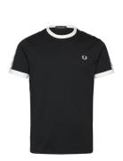 Taped Ringer T-Shirt Tops T-Kortærmet Skjorte Black Fred Perry