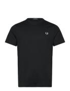 Tennis Graphic Tee Tops T-Kortærmet Skjorte Black Fred Perry