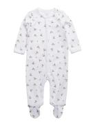 Polo Bear Cotton Coverall Langærmet Body White Ralph Lauren Baby
