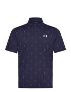 Ua T2G Printed Polo Sport Polos Short-sleeved Navy Under Armour